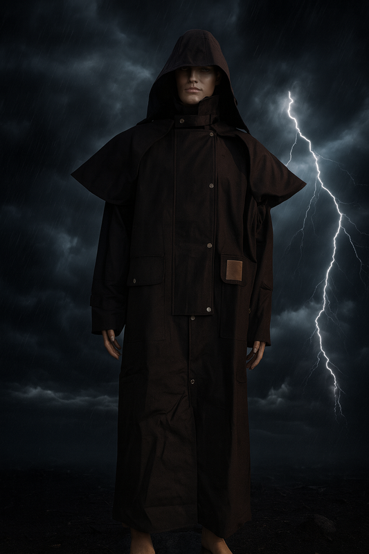 Ironbark Ranger - Long Coat - Oilskin - Dark Brown
