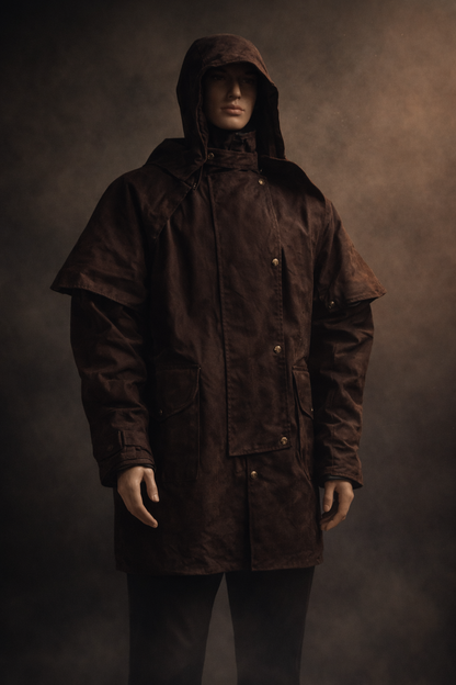 Ironbark Ranger - Short Coat - Oilskin - Dark Brown