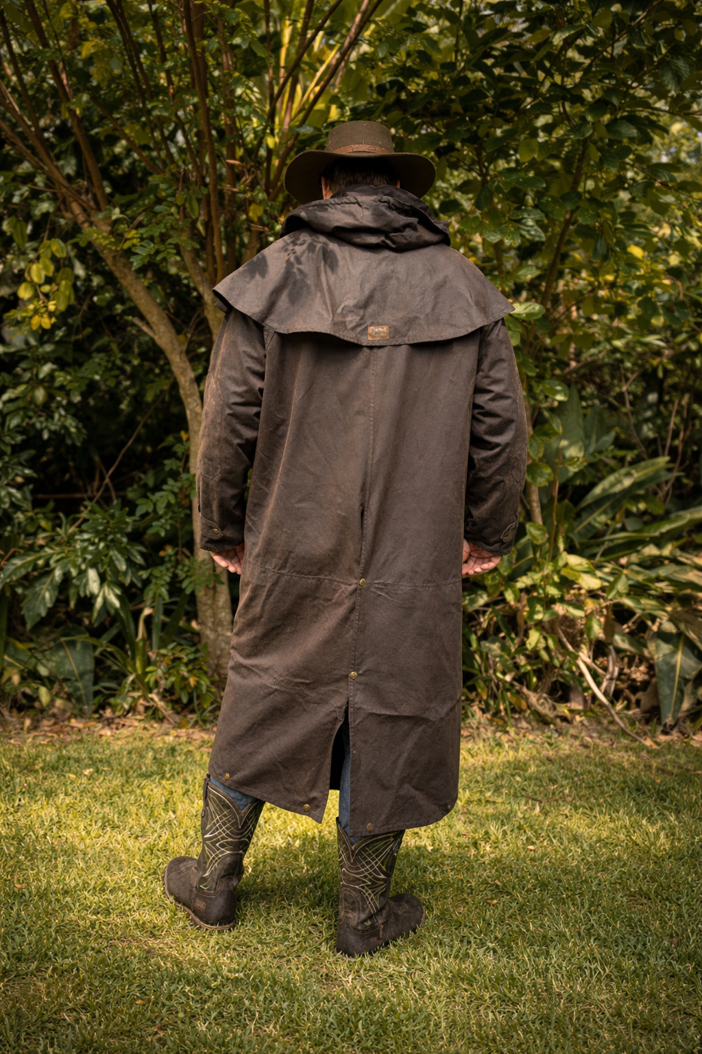 Ironbark Ranger - Long Coat - Oilskin - Dark Brown